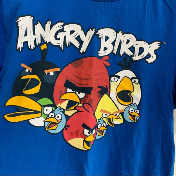 Angry Birds Graphic Minimalist Cartoon Characters 100% Cotton Fun Tee shirt - Picture 3 of 9